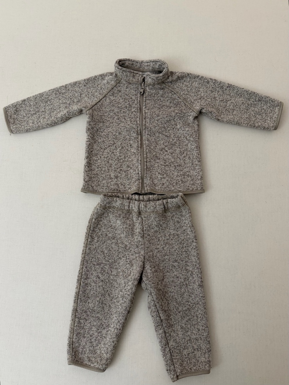 H&M Kids Brown/Gray Zip Matching Set